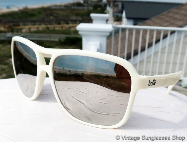 Bolle 553 White Silver Mirror Sunglasses